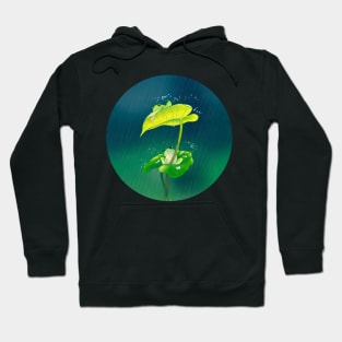 Minhwa: Green Frogs in Rainy Summer C Type (Korean traditional/folk art) Hoodie